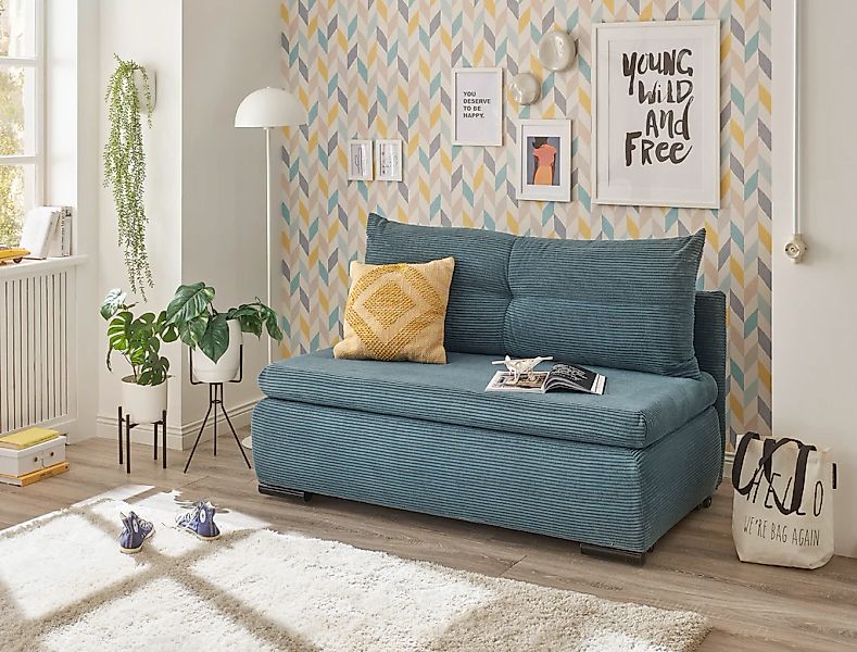 ED EXCITING DESIGN Schlafsofa "Charlie", Schlafsessel mit Bettkasten & 1 Rü günstig online kaufen