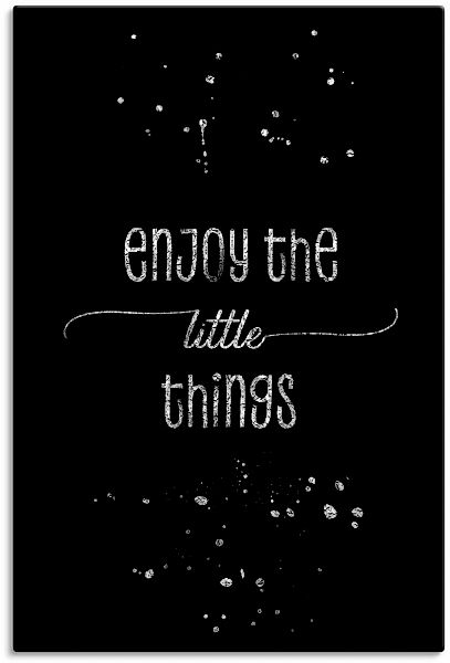 Artland Leinwandbild "Genieße die kleinen Dinge I" Sprüche & Texte 1 Stk. t günstig online kaufen