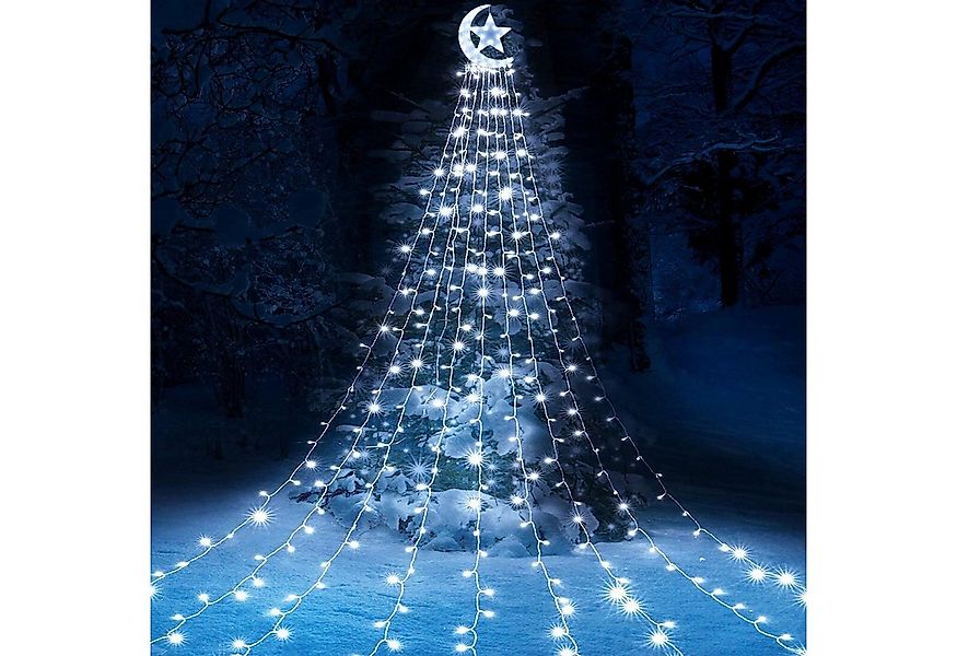 Rosnek LED-Baummantel 3.47M, 9 Stränge, 8 Modi, Timer, für Baum Weihnachten günstig online kaufen