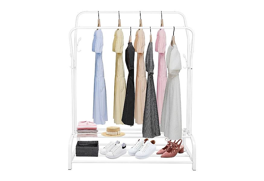 JEOBEST Kleiderständer Garderobenständer,Kleiderstange,Freistehender Doppel günstig online kaufen