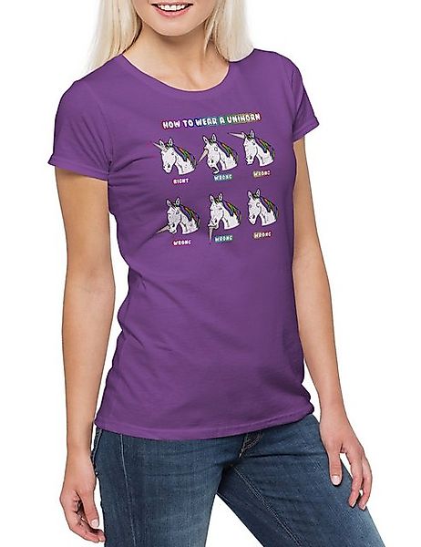Urban Backwoods Print-Shirt How To Wear A Unihorn I Damen T-Shirt Einhorn R günstig online kaufen