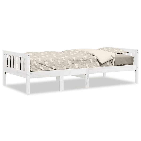 vidaXL Kinderbett ohne Matratze Weiß 90x200 cm Massivholz Kiefer 855028 günstig online kaufen