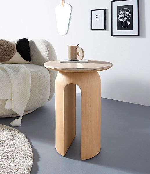 homsy by Ana Johnson Beistelltisch "Laysy" Holzdesign aus Esche, U-Form, Ke günstig online kaufen