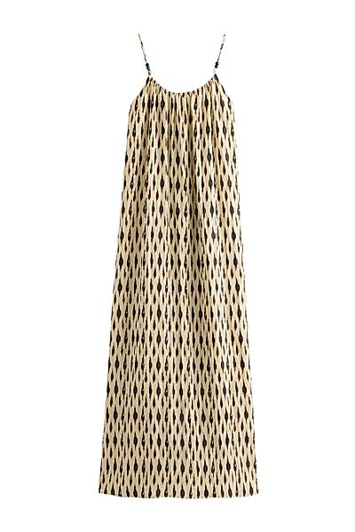 Next Sommerkleid Strukturiertes Maxikleid mit Perlen günstig online kaufen