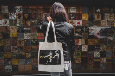AvantgART Shopper Stoffbeutel Baumvolle, Jutebeutel, Banksy günstig online kaufen
