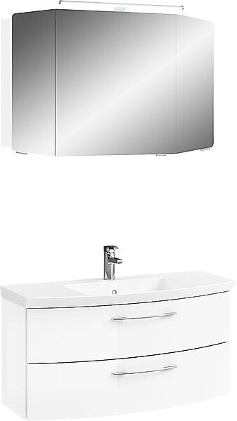 Saphir Badmöbel-Set »Cassca Sprint 2-teilig Mineralmarmor-Waschtisch mit LE günstig online kaufen