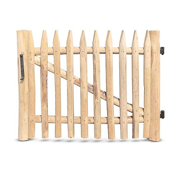 Stiltreu Gezapftes Staketenzaun-Tor Edelkastanie Breite 100 cm Höhe 80 cm i günstig online kaufen