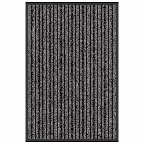 vidaXL Fußmatte Fußmatte Striped Schwarz und günstig online kaufen