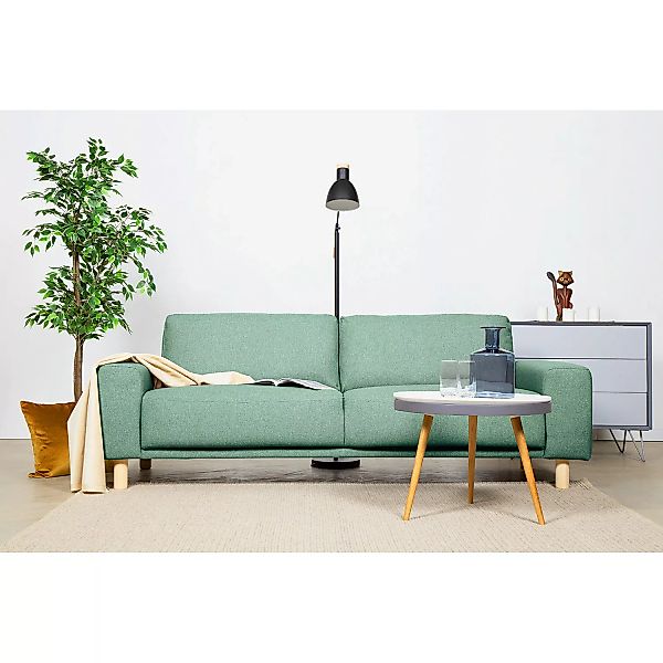 home24 Mørteens Sofa Kotila 3-Sitzer Mintgrün Polyester 228x82x92 cm (BxHxT günstig online kaufen
