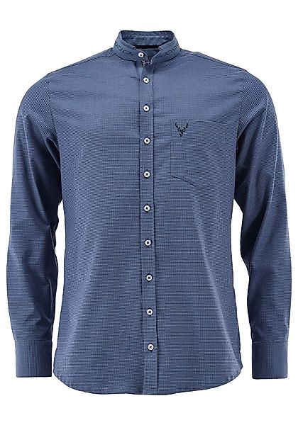 OS Trachten Trachtenhemd Ektio Slim Fit, Stehkragen, Hirsch-Stickerei auf d günstig online kaufen