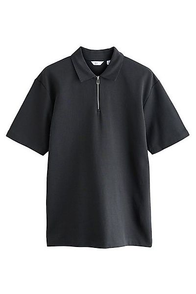 Next Poloshirt Relaxed Fit, schweres Polo-Shirt mit RV-Kragen (1-tlg) günstig online kaufen