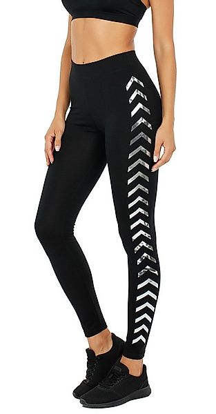 dy_mode Highwaist Leggings Damen Leggings mit Glanz Druck Pfeile Muster Gli günstig online kaufen