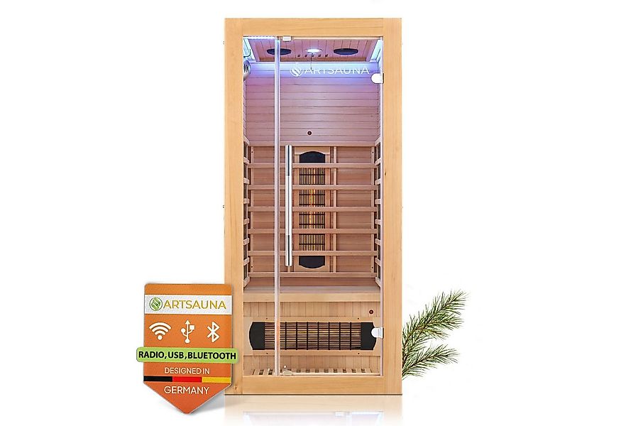 Artsauna Infrarotkabine Kiruna90 Dual Technologie, BxTxH: 90 x 90 x 190 cm, günstig online kaufen