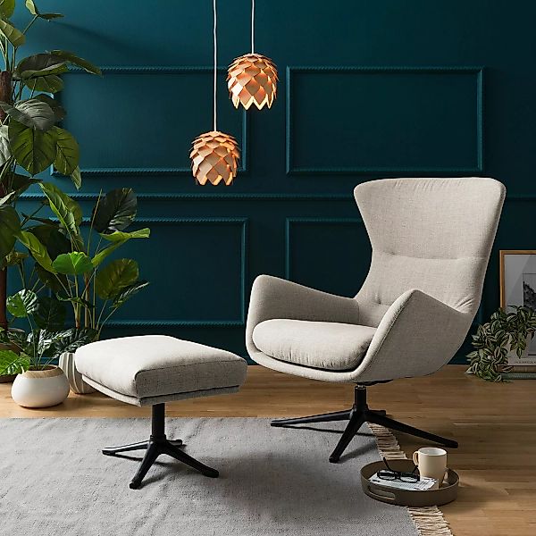 home24 Studio Copenhagen Sessel Hepburn III Beige Webstoff 84x99x96 cm (BxH günstig online kaufen