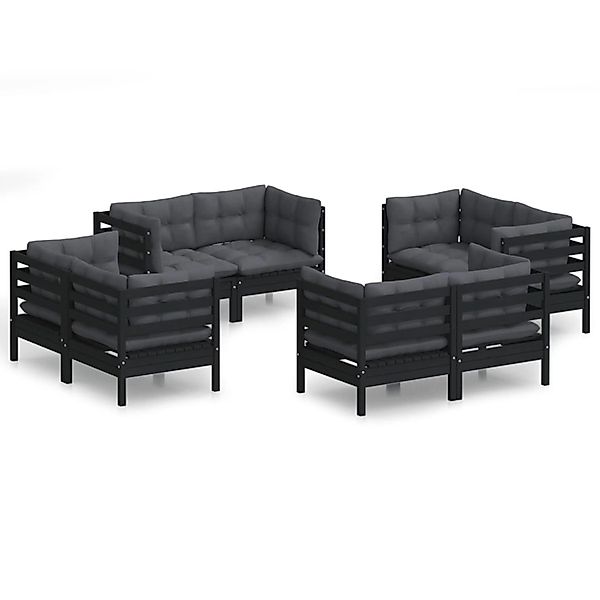 vidaXL 8-tlg Garten-Lounge-Set mit Anthrazit Kissen Kiefernholz Modell 6 günstig online kaufen