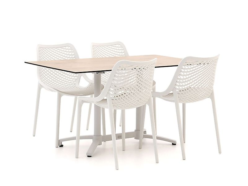 Forza Ripi/Canzo 140 cm Gartenmöbel-Set 5-teilig stapelbar klappbar günstig online kaufen