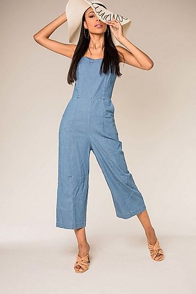 Nina Carter Jumpsuit Leichter Sommer Jeans Latzhose Hosenanzug (1-tlg) 8071 günstig online kaufen