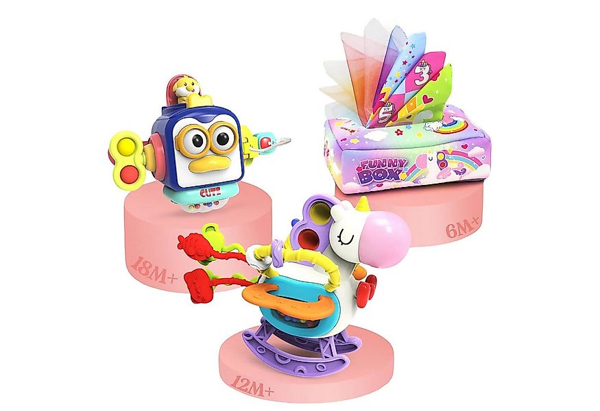 LA CUTE Lernspielzeug Mega Set 3-in-1 Montessori Babyspielzeug-Set (Montess günstig online kaufen