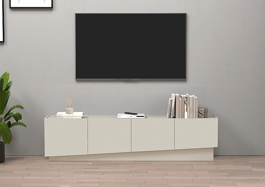 INOSIGN Lowboard "VELA, Lowboard, Breite 180 cm, Design mit schrägen Türen" günstig online kaufen