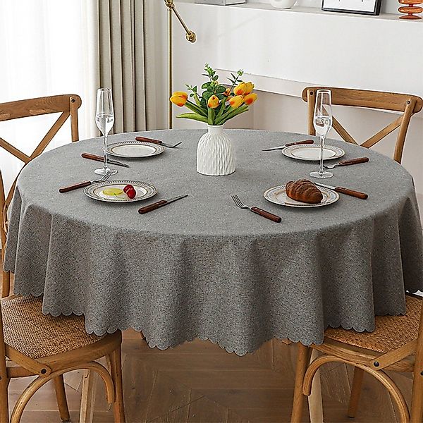 NUODWELL Tischdecke Fleckenbeständige runde Tischdecke, wasserdichte günstig online kaufen