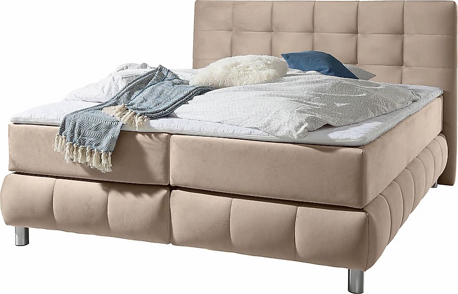 andas Boxspringbett "Salo" incl. Topper, 6 Breiten, 2 Härtegrade, TFK auch günstig online kaufen