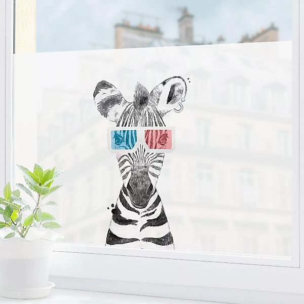 Fensterfolie Tier Party - Zebra günstig online kaufen