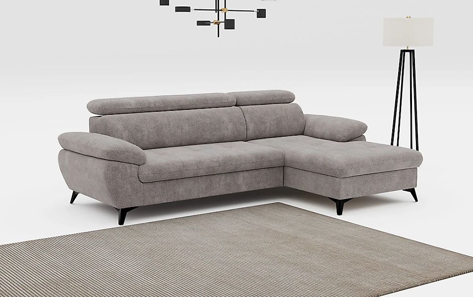COTTA Ecksofa "Hudson L-Form, B: 261 cm" mit Kopfteilverstellung, optional günstig online kaufen