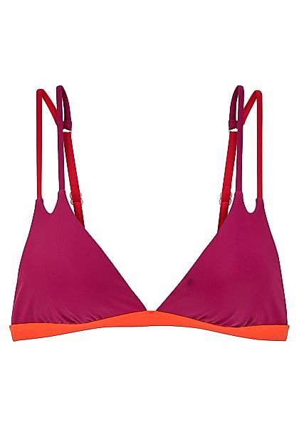 s.Oliver Triangel-Bikini-Top "Yella" mit Doppelträgern und kontrastfarbenen günstig online kaufen