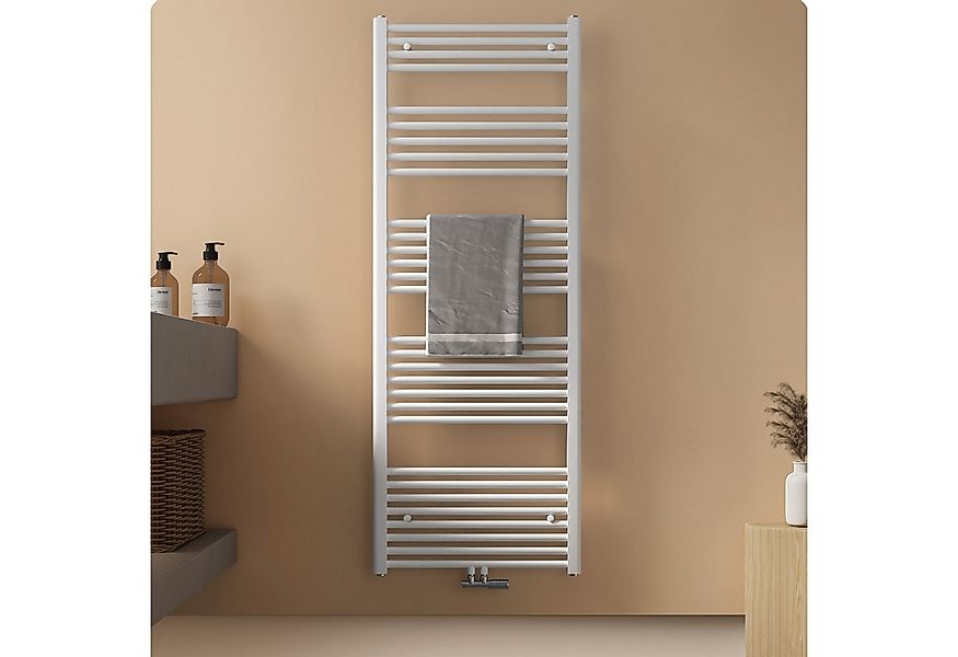 EMKE Badheizkörper Handtuchtrockner Handtuchwärmer Mittelanschluss, Weiß Ba günstig online kaufen
