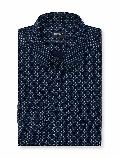 OLYMP Langarmhemd "Luxor", modern fit, gemustert, Businesshemd, New Kentkra günstig online kaufen