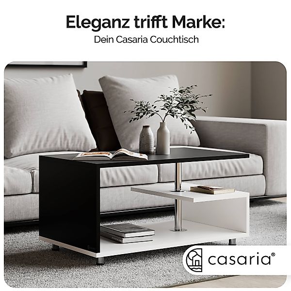 Casaria Couchtisch, Modernes Design, Zusätzliche Ablage, günstig online kaufen