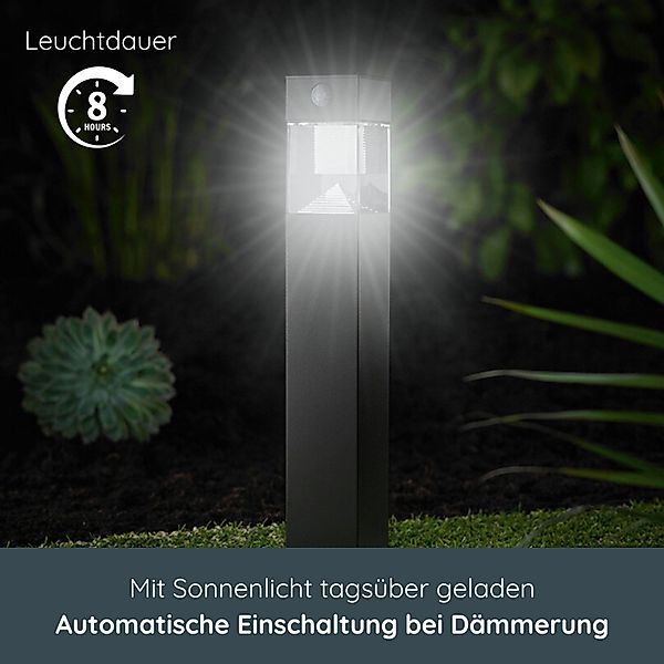MeLiTec LED Solarleuchte Solar-Gartenleuchte SO32, aus Edelstahl, Tageslich günstig online kaufen