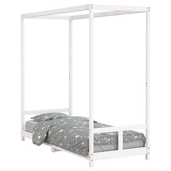 vidaXL Kinderbett Weiß 80x200 cm Massivholz Kiefer 834520 günstig online kaufen