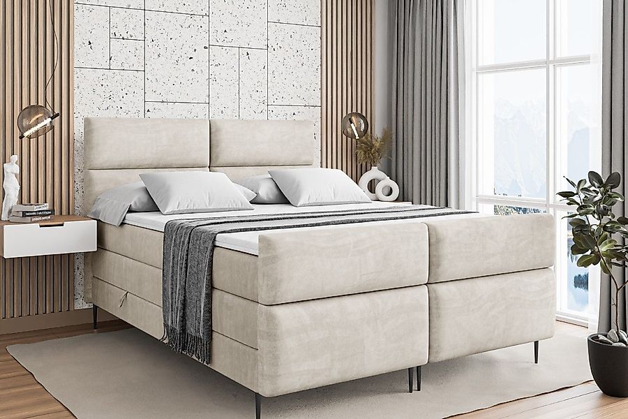 ALTDECOR Boxspringbett BOXI3-F-Z KING (Multipocket-Matratze H4, günstig online kaufen