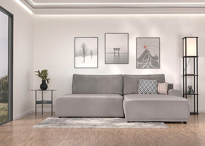 TRENDMANUFAKTUR Ecksofa "Fordon II, Schlafsofa mit Bettkasten, Couch in L-F günstig online kaufen