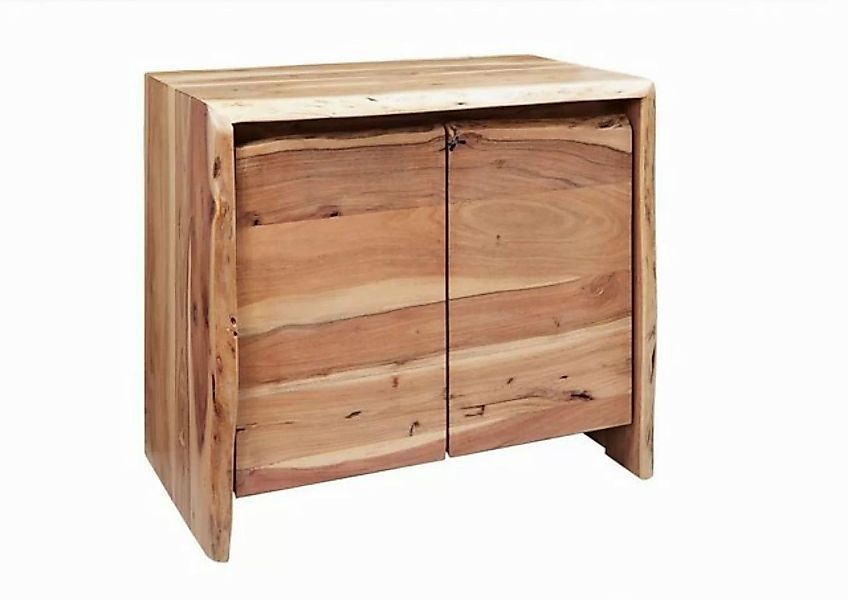 Massivmoebel24 Dreh-/Schwebetürenschrank (Badschrank Akazie 70x40x60 natur günstig online kaufen