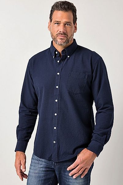 JP1880 Businesshemd Seersucker-Hemd Langarm Buttondown-Kragen günstig online kaufen