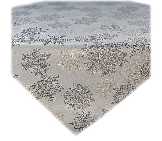 texpot Tischdecke Tischläufer Stickerei Schneeflocken Tischtuch (1-tlg) günstig online kaufen