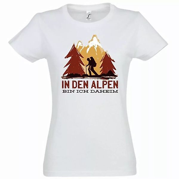 Youth Designz T-Shirt in Den Alpen Bin Ich Daheim Damen Shirt mit trendigem günstig online kaufen