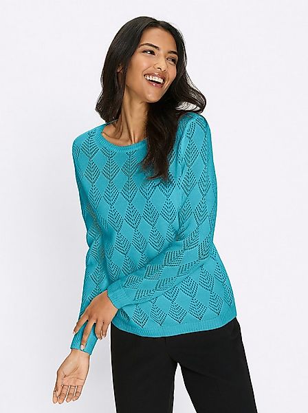 Sieh an! Strickpullover Ajour-Pullover Langarm Ajour günstig online kaufen