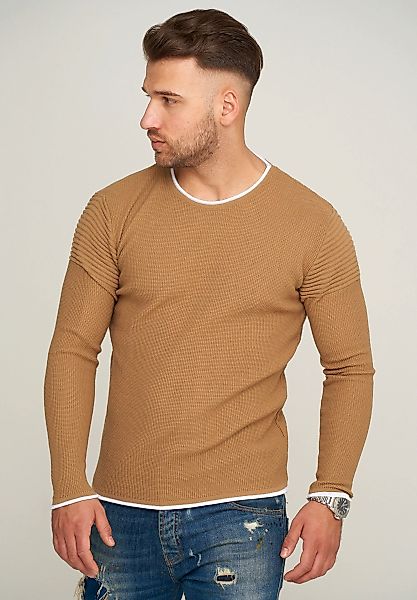 behype Strickpullover "MKLAYER57", in trendiger Layer-Optik günstig online kaufen