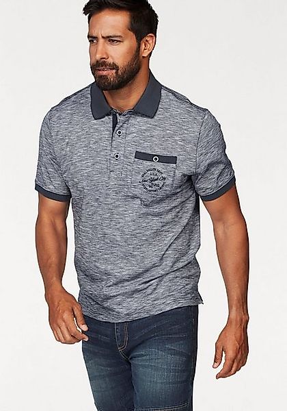 Man's World Poloshirt Kurzarm, Regular Fit, melierte Struktur, Rundhalsauss günstig online kaufen