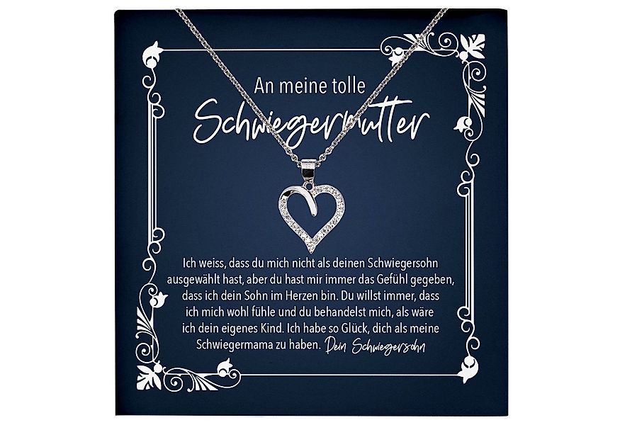 22Feels Schmuckset Schwiegermutter Geschenk v Schwiegersohn Herz Halskette günstig online kaufen