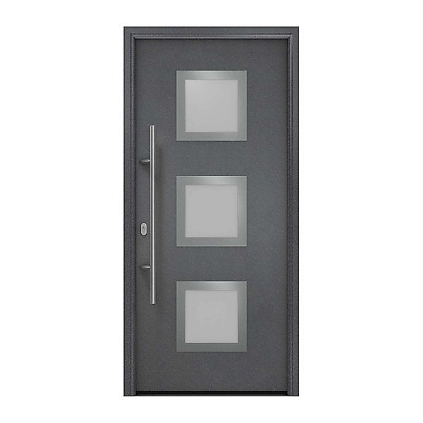 EcoStar Haustür Isopro IP 810S Anthrazitmetallic 110 cm x 210 cm DIN L günstig online kaufen