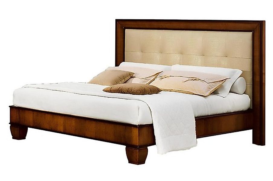 JVmoebel Bett Bett Braun Schlafzimmer Holz Möbel Textil Design Klassische A günstig online kaufen