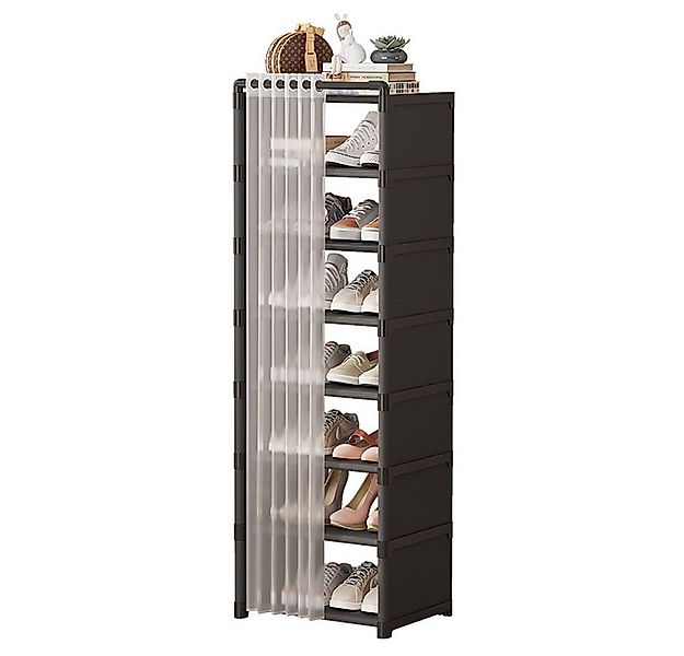 NUODWELL Schuhregal Schuhregal mit 8 Ebenen, Schuhständer Schmal, Staubdich günstig online kaufen