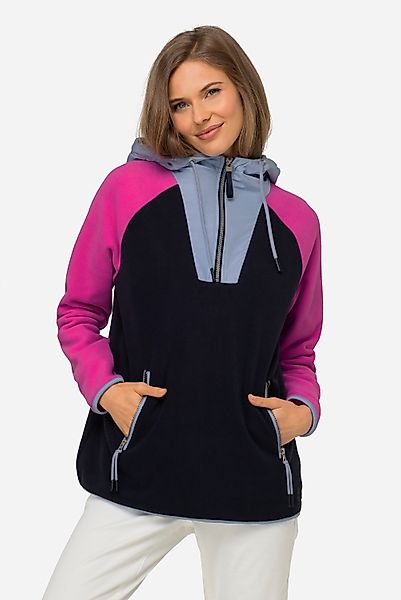 Laurasøn Sweatshirt Hoodie Materialmix mit Fleece günstig online kaufen