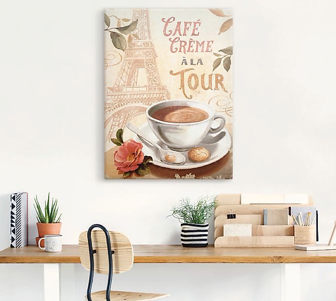 Artland Leinwandbild »Kaffee in Europa II«, Getränke, (1 St.), auf Keilrahm günstig online kaufen