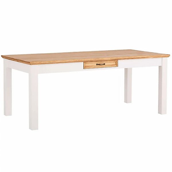 Home affaire Esstisch "Selma" mit Schublade, aus massivem Kiefernholz, Brei günstig online kaufen