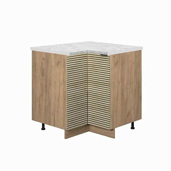 Vicco Eckunterschrank Fame-Line, Eiche Paneel/Goldkraft Eiche, 80.5 cm, AP günstig online kaufen